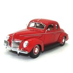 Miniatura Carro - 1939 Ford Deluxe - 1/18 - Special Edition - Vermelho - Maisto