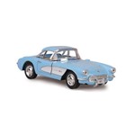 Miniatura Carro de Coleção Chevrolet Corvette Ano 1957 Vintage Cor Azul