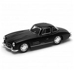 Miniatura Carro de Coleção Mercedes-benz 300sl Antiga Promoção Cor Preto Welly