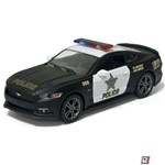 Miniatura Carro de Coleção Viatura Policial Ford Mustang GT 2015 Escala 1/38 Kinsmart