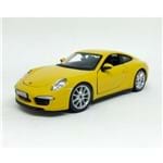 Miniatura Carro Porsche 911 Carrera S Amarelo 1:24 Burago