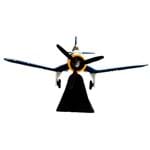Miniatura Colecionável Aeronave Classic Fighter Azul
