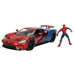 Miniatura Ford Gt Spider-man 2017 + Figura Jada 1/24