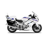 Miniatura Moto - Desing Authority - 1/18 - Yamaha Fjr1300a - Policia - Branco e Azul - Maisto