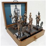Miniaturas Decorativas com 5 Cavaleiros Medievais em Metal