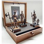 Miniaturas Decorativas com 3 Cavaleiros Templários em Metal