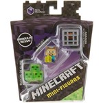 Minicraft Mini Figuras - Pack com 3 - 4 Serie Obsidianos - Blocos de Slime - Steve? Jardine - Aranha