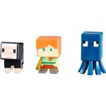 Minifiguras Minecraft - Sheep, Alex e Squid - Mattel