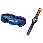 Minigame Hot Wheels Max Turbo Azul com Relógio - Candide