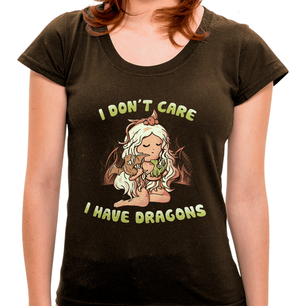 MO - Camiseta I Don't Care, I Have Dragons - Feminina - P