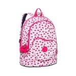 Mochila Infantil Heart Backpack Branca e Rosa Pink Wings Kipling