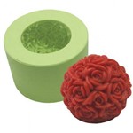Molde de Silicone Bola de Rosas para Sabonete Velas e Artesanato em Geral