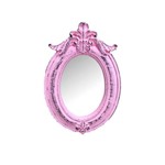Moldura Decorativa com Espelho Rússia Rosa Provençal - Arte Retrô