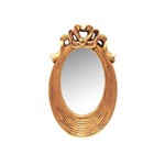Moldura Decorativa com Espelho Suécia Ouro Velho - Arte Retrô