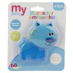 Mordedor para Bebê Efeito Gelado My Baby BBR Toys Gato Azul