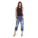 Morena Rosa | Calca Comfort Dani Cos Baixo Detalhe Tachas Jeans 34