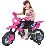 Moto Elétrica Infantil Motocross Rosa - Homeplay