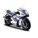 Moto Maisto Escala 1:10 Yamaha Factory Racing Team 2012 Branca/Azul 31402