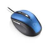 Mouse com Fio 1600dpi Usb 6 Botões Preto e Azul M Multilaser