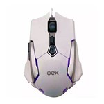 Mouse Gamer Macro 4000dpi Branco Usb Led - Robotic Ms308 Oex