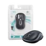 Mouse Logitech Wireless M185 Óptico | 1200dpi | Sem Fio | Preto | Design Ambidestro | USB | PC e MAC 0830
