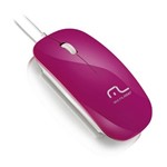 Mouse Multilaser Colors Slim Pink Usb