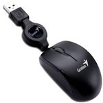 Mouse Óptico C/ USB P/ Notebook Micro Traveler Preto - Genius