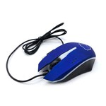 Mouse Óptico Inova com Fio e Conexão Usb - Azul