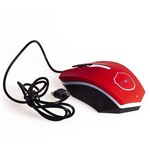 Mouse Óptico Inova com Fio e Conexão Usb - Vermelho