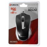 Mouse Óptico Mox Mo-m802 Usb de 800 Dpi - Preto/branco