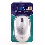 Mouse Óptico Prata Sem Fio USB Wireless P/ Pc Notebook Inova