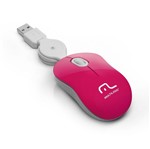 Mouse Óptico Retrátil Multilaser Super Mini Pink Usb - 185