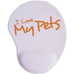 Mouse Pad com Apoio de Pulso I Love My Pets