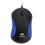 Mouse Retratil Azul/pto Ms-10bl Usb C3 Tech