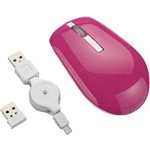 Mouse Sem Fio Multilaser 2.4Ghz - Bateria de Litio/ Cabo Recarregador - Rosa