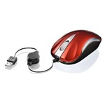 Mouse Usb Mini C3tech Retratil Ms-3207 - Vermelho/prata