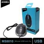 Mouse Usb Óptico Ms8010 Ecooda Notebook Pc Led Acrílico Scroll