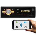 MP3 Player Automotivo Hurricane HR-420 BT Bluetooth USB SD AUX FM RCA 1 Din Tela LED 4x25 WRMS