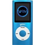 Mp4 You Sound Sport 4GB Azul com Entrada para Cartão de Memória