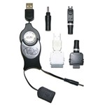 Multi-carregador USB com Cabo Retrátil para IPod, Nokia, Motorola, Lg e Samsung - Ziplinq