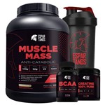 Muscle Mass 3kg + Bcaa + Creatina + Shaker - Espartanos