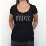 Music ACDC - Camiseta Clássica Feminina