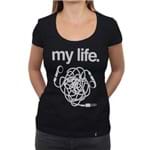 My Life Headphone - Camiseta Clássica Feminina