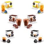 Nescafé Dolce Gusto Kit com 06 Caixas Total 96 Cápsulas Mix Nestea Leamon Chococino Espresso Intenso