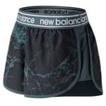 New Balance | Shorts Accelerate Printend 2.5in Feminino Preto - M