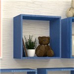 Nicho Cubo para Quarto Infantil Vitra Bramov Móveis Azul