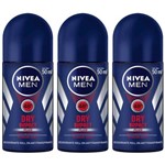 Nivea Dry Impact Desodorante Rollon Masculino 50ml (kit C/03)