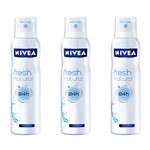 Nivea Fresh Natural Desodorante Aerosol 150ml (kit C/03)