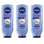 Nivea Soft Milk Creme Hidratante P/ Banho 250ml (kit C/03)