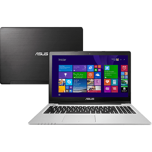 Notebook ASUS Vivobook S550CA Intel Core I5 8GB 1TB Tela LED 15" Windows 8 - Preto